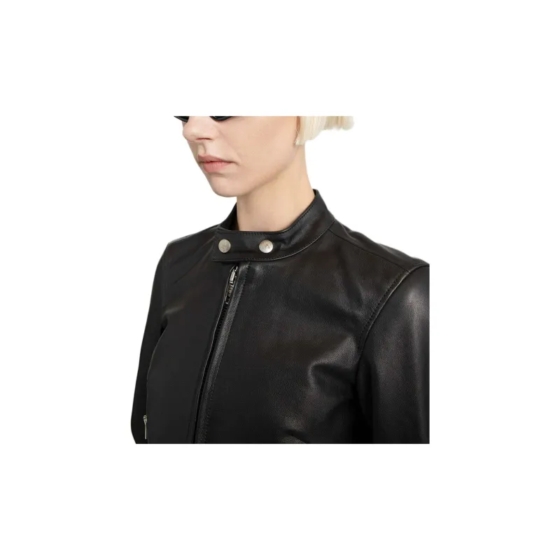 Balenciaga Leather Jacket Black-5