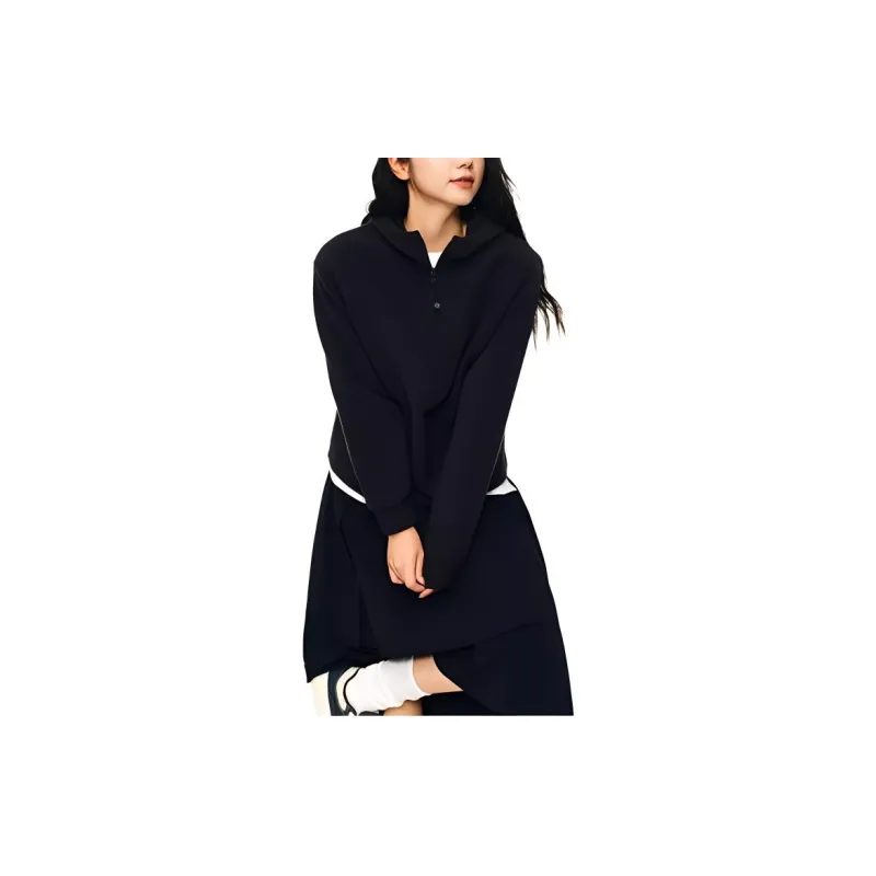 Anta Comprehensive Training Collection Sports Lifestyle Collection Sweatshirt Women's Basic Black-2