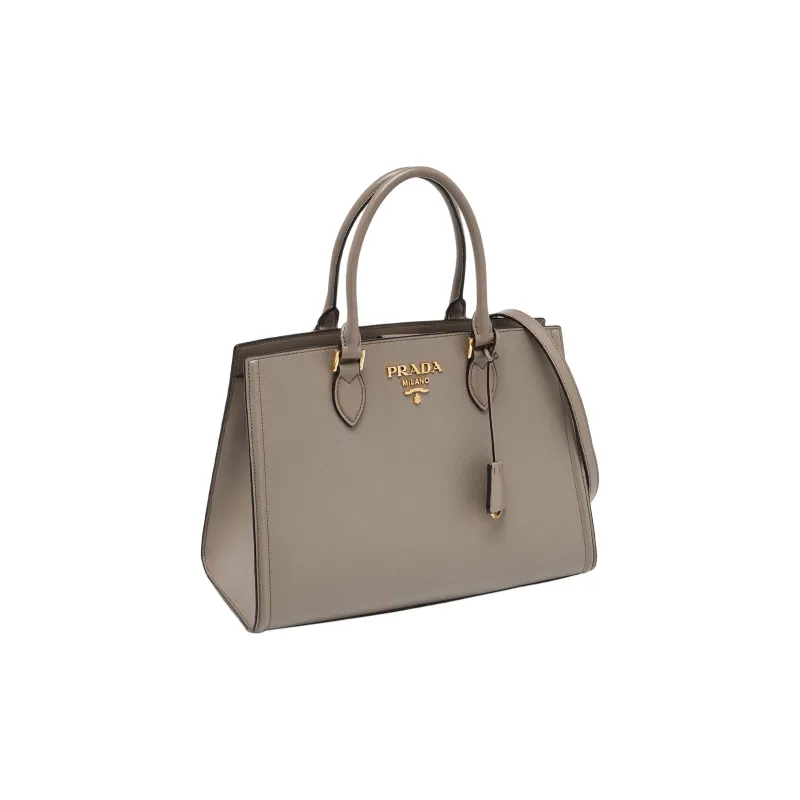 PRADA Leather Totes Handbags Women's Gray-1