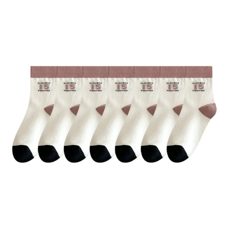 Lan Miao Mid Calf Socks Women's 7 Pack-10