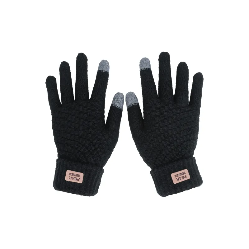 PEAK Acrylic Knit Gloves Unisex Multiple Colors-9