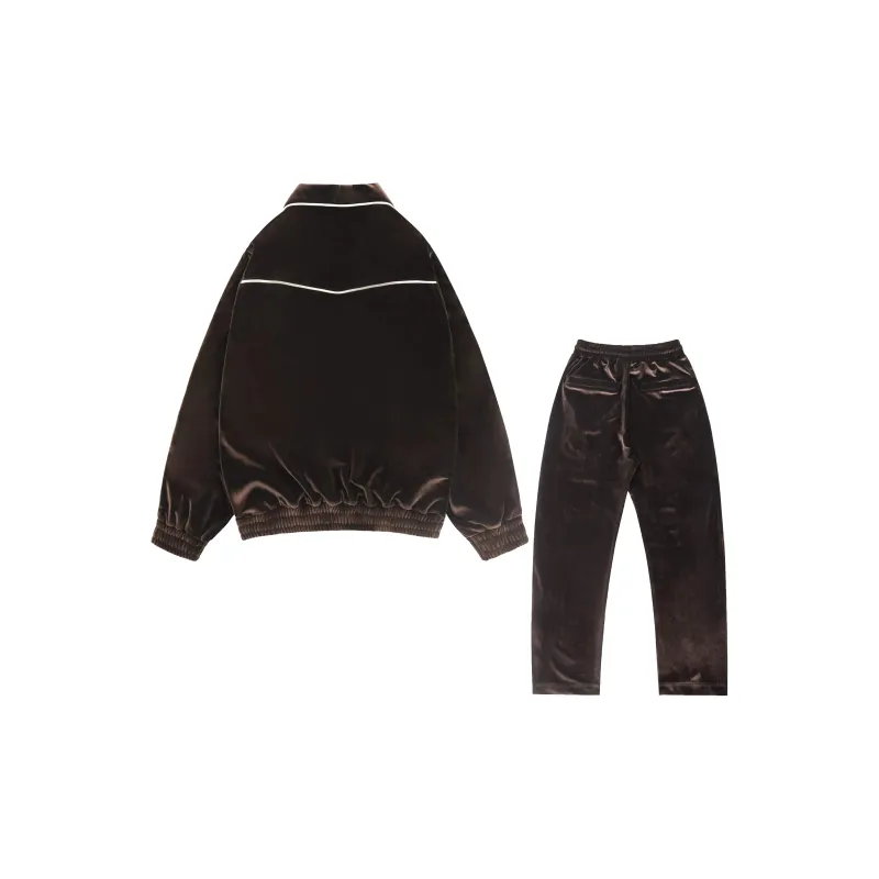 False Perception Sweatshirt Set Unisex Brown-1