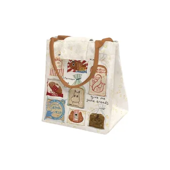 AOSONG Suede Tech Fabric Handbag Unisex Bread Lunch Box