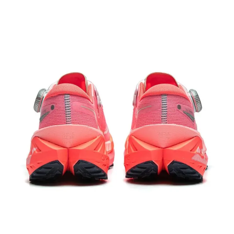 LiNing Lulu PRO Cushioned Slip Resistant Rebound Low Top Trail Running Running Shoes Women's Pink-4