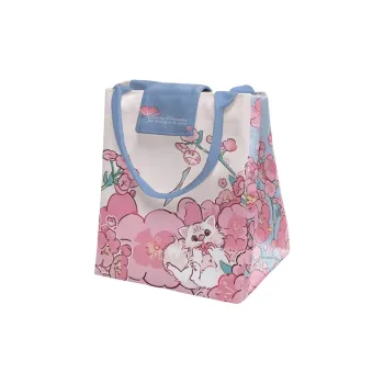 AOSONG Suede Tech Fabric Handbag Regular Women's Cherry Rain