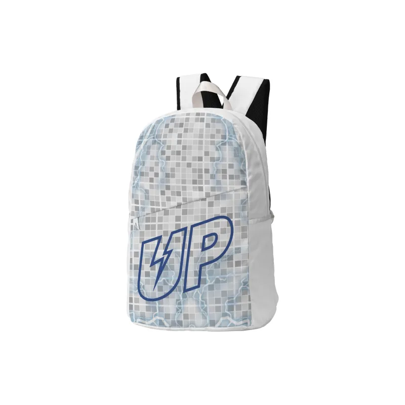 TURN UP Nylon Backpack Unisex White-1