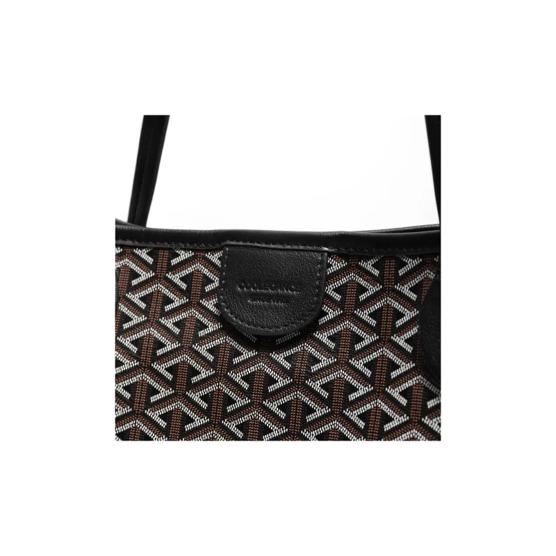 BELLE Artificial Leather Tote Bag, Shoulder Bag Tubas Women's Coffee-3