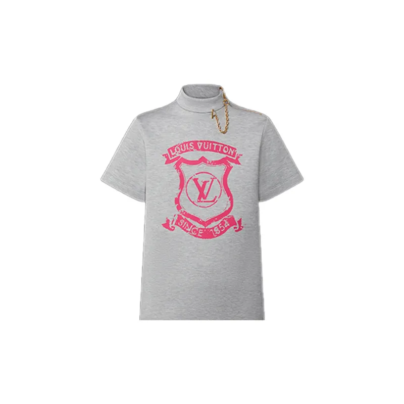 LOUIS VUITTON FW22 Short Sleeved Dress Women's Gray-5