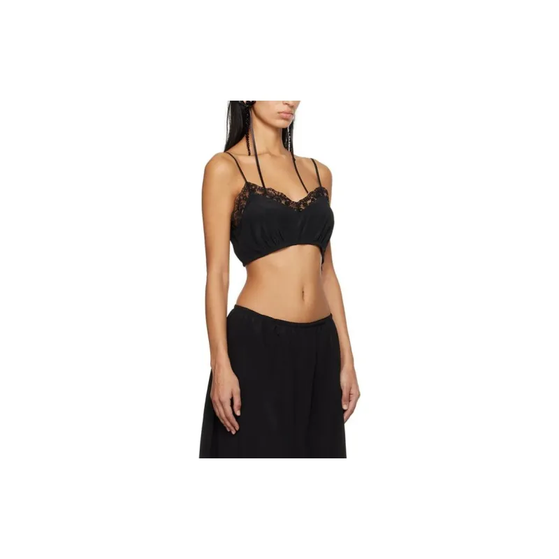 SIMONE ROCHA Lace trim Cropped Top-2