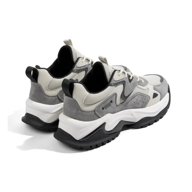 JEEP SPIRIT Cushioning Anti-Slip Wear-Resistant Breathable Impact-Resistant Mid-Top Outdoor Shoes Men's Gray-2