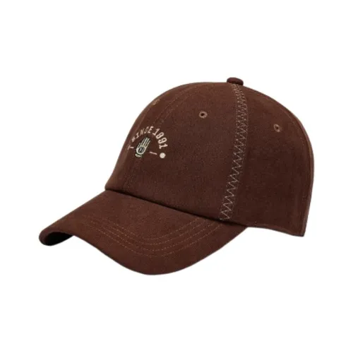 Anta Life Collection Polyester Elastane Twill Brushed Fabric Blend Baseball Caps Unisex Sparrow Tea Brown