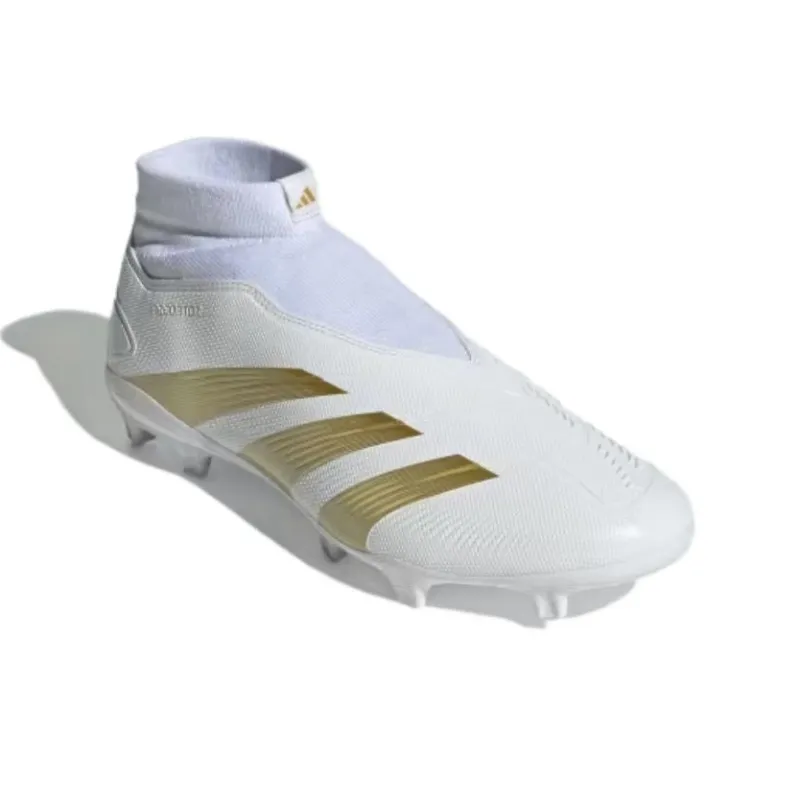 Adidas Predator League Laceless Fg Cloud White Gold Metallic Sandy Beige Met-2