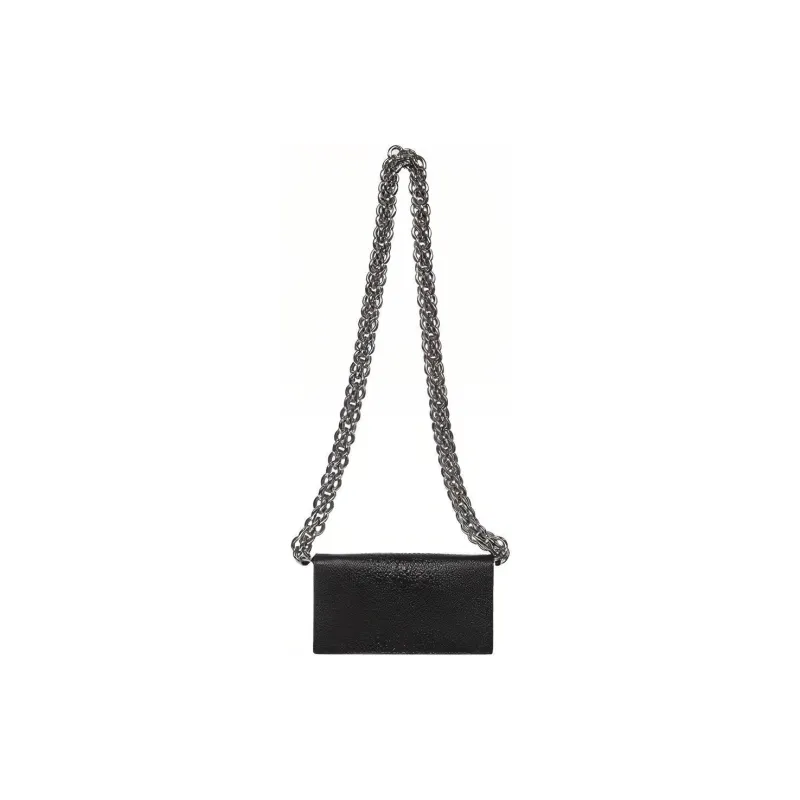 1017 ALYX 9SM Textured Leather Clutch Bag Over The Shoulder Women's Black-2