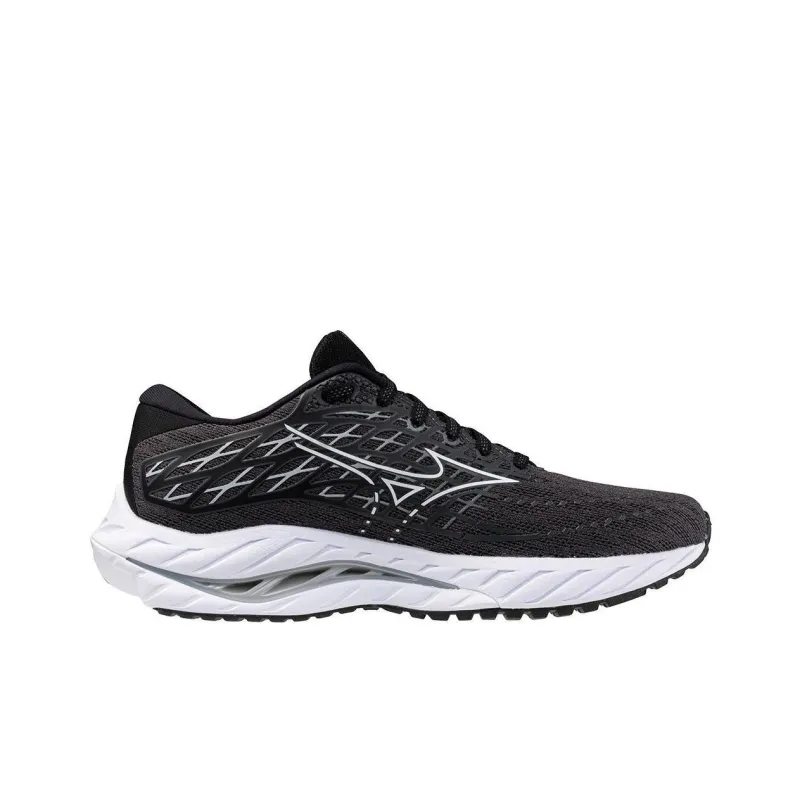 Mizuno Wave Inspire 20 Breathable Low Top Running Shoes Women's Black White-1