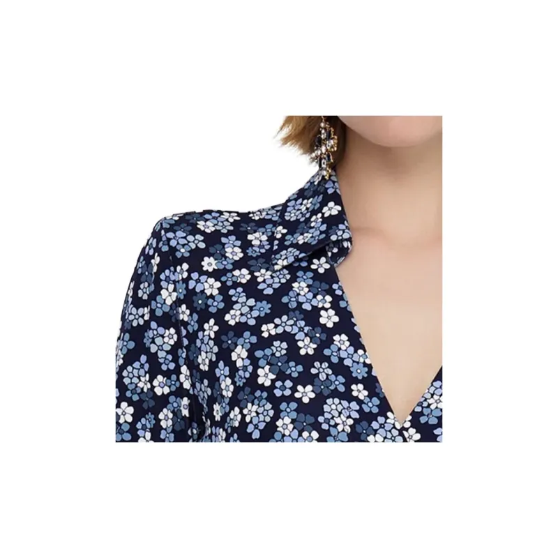 BESIONIA SS21 Long Sleeved Dress Women's Blue Pattern-5