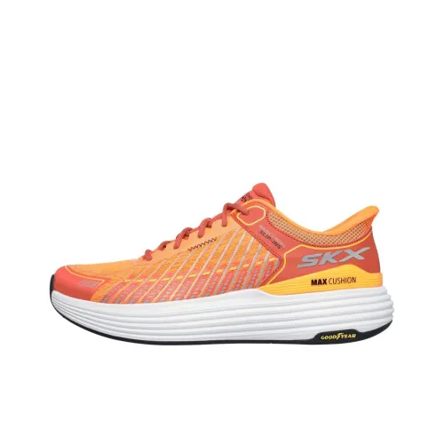 Skechers Max Cushioning Slip Resistant Low Top Casual Running Shoes Men's Orange