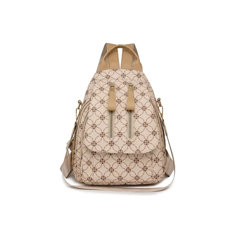 Gorora PU Shoulder Bag Backpack Women's Multicolor-5