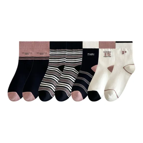 Lan Miao Mid Calf Socks Women's 7 Pack
