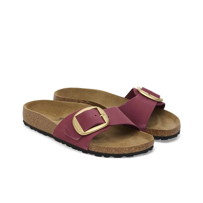 Birkenstock Madrid Big Buckle EVA Abrasion-Resistant Slide Slippers Women's Fuchsia Narrow Fit-2