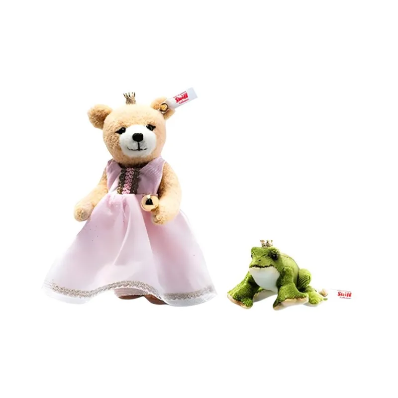 Steiff Frog Prince And Princess Set Dolls Plush Doll 15cm High Limited Edition Worldwide-0