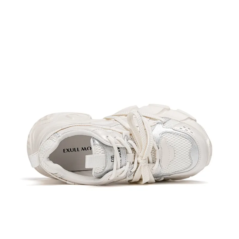 EXULL Q Low Top Chunky Sneakers Women's Galaxy Gray-2