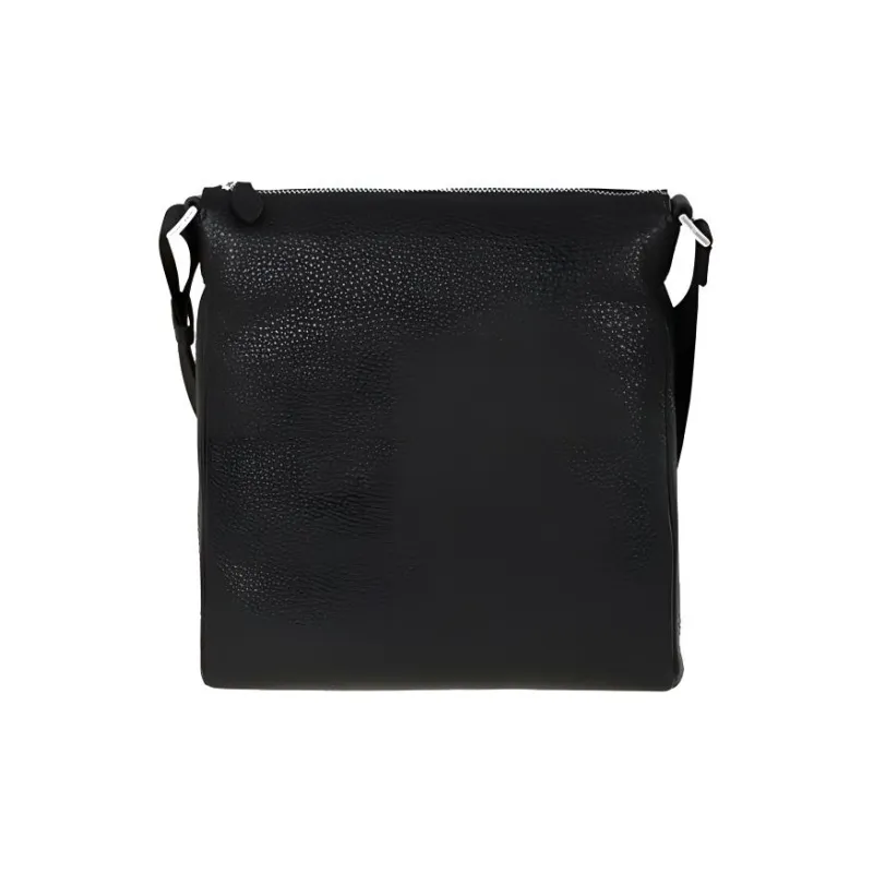 EMPORIO ARMANI Leather Shoulder Bag Crossbody Bag Men's Black-2