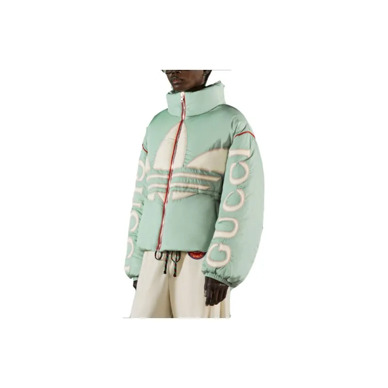 GUCCI x Adidas Originals SS22 Down Coat Women's Mint Green-3