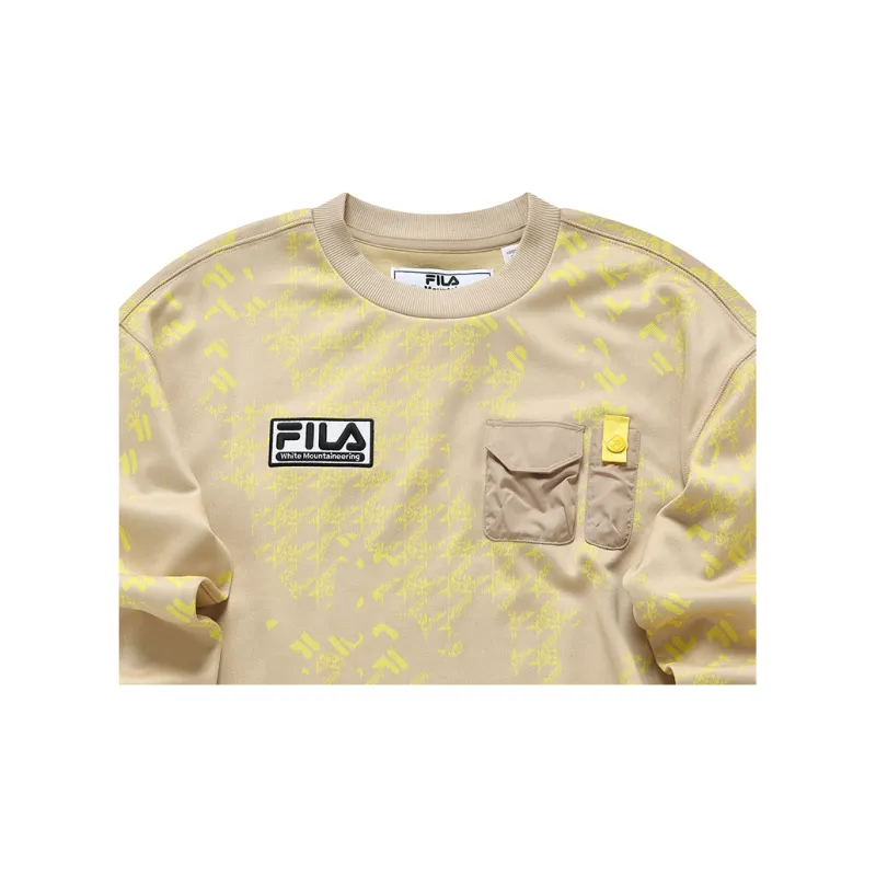 FILA FUSION FILA FUSION X WM White Mountain Collaboration Long Sleeved Dress Women's Gold Night Cherry-4