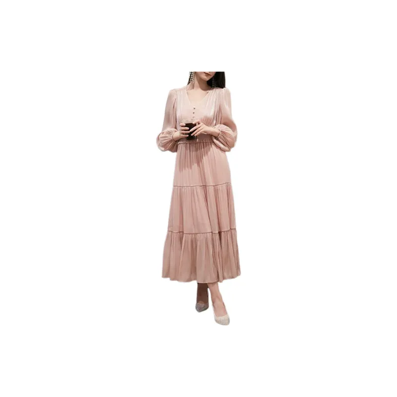 BESIONIA SS24 Long Sleeved Dress Women's Pink-2