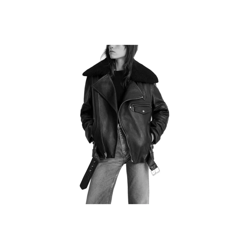 SAINT LAURENT Zip Detailed Long Sleeved Jacket-5