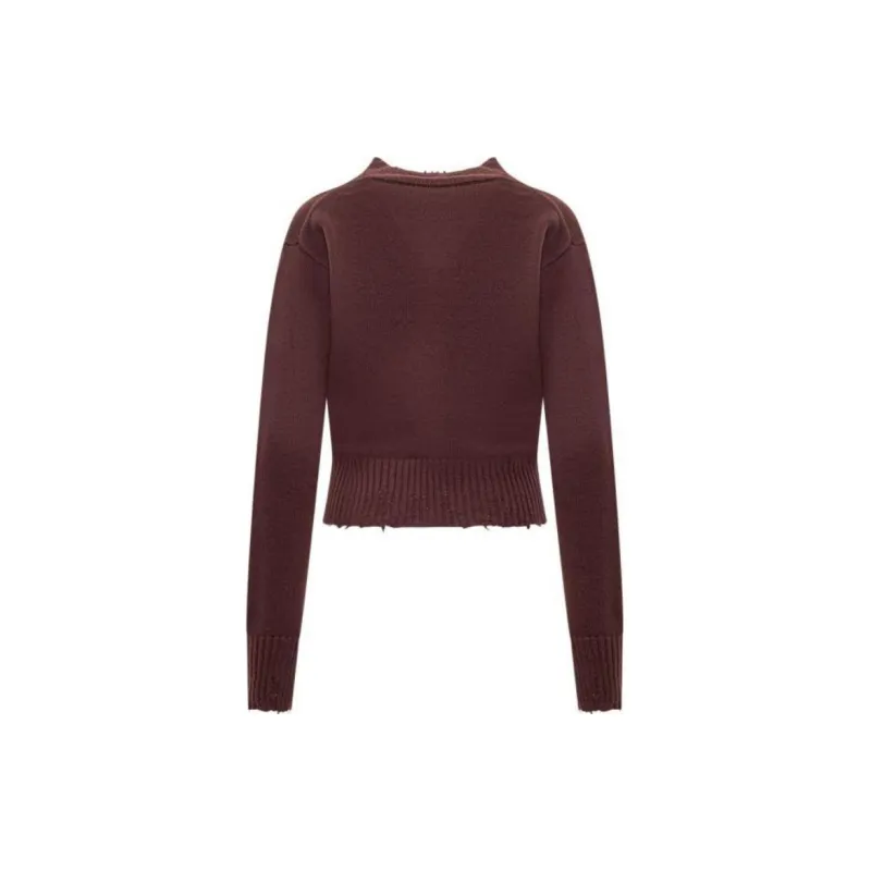 Stella McCartney V Neck Distressed Jumper-1