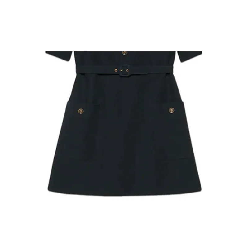 GUCCI FW21 Short-Sleeved Dresses Women's Marine Blue-5