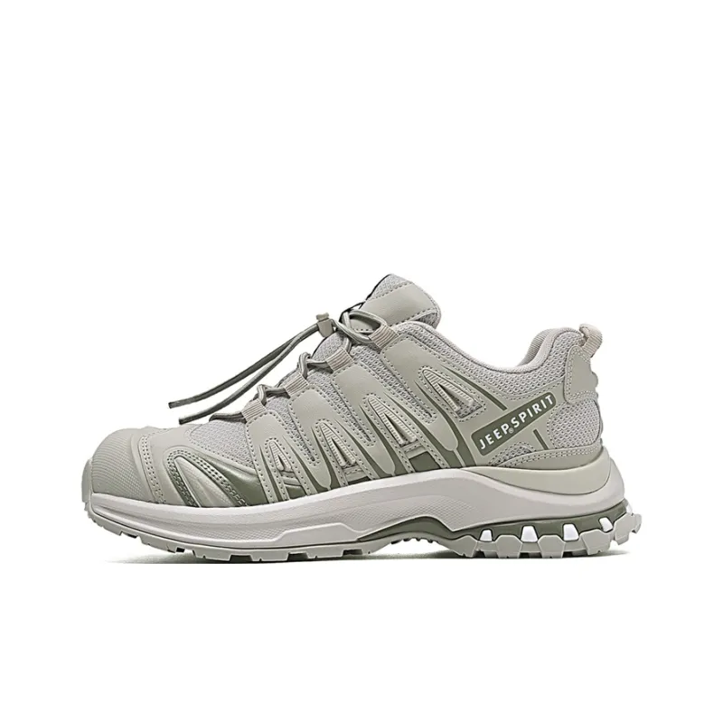 JEEP SPIRIT Outdoor Trail Running Hiking / Trekking Shoes Unisex Low Top Beige Gray/Black Gray/Light Green/Light Coffee-18