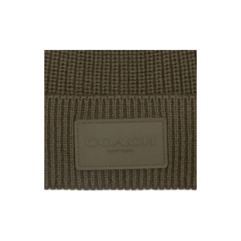 COACH Merino Wool Beanies Unisex Green-2