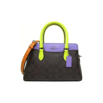 COACH Darcie PVC Dior Bag Handbag Crossbody Bag Small Size Women's Brown & Iris