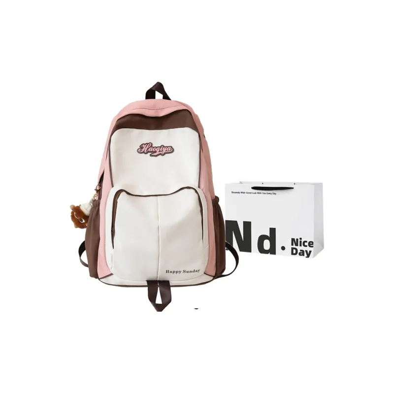 SWIMADE Nylon Backpack Regular Unisex Blue/Pink/White/Black-1