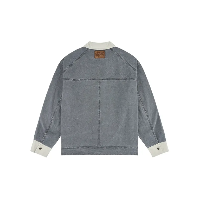 Starwalk Soldier Denim Jacket Unisex Gray-1