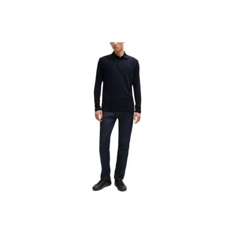 HUGO BOSS FW24 Polo Shirt Men's Dark Blue-1