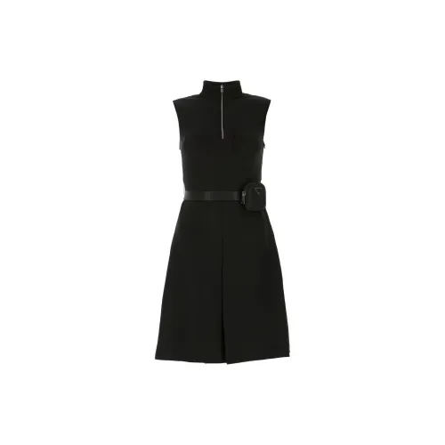 PRADA Sleeveless Dresses Women's Black