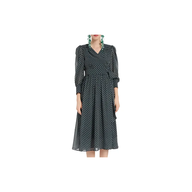 BESIONIA SS24 Long Sleeved Dresses Women's Green-1