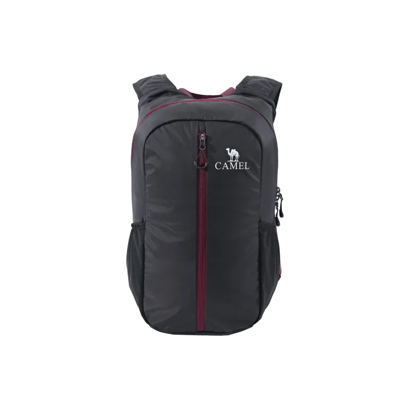 CAMEL Nylon Backpack Regular Unisex Premium Gray/Deep Black-7