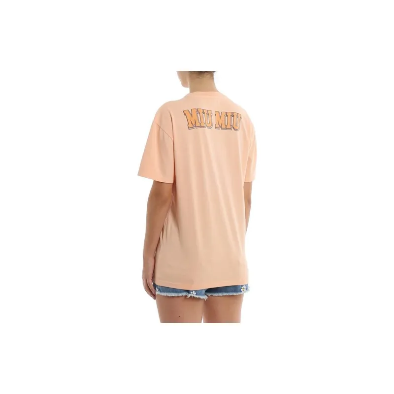 MIU MIU T Shirt Women's Apricot Yellow-2