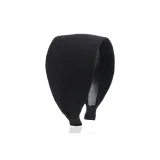 Vintage Knitted Fabric Wide Slip-Resistant Headband-Black