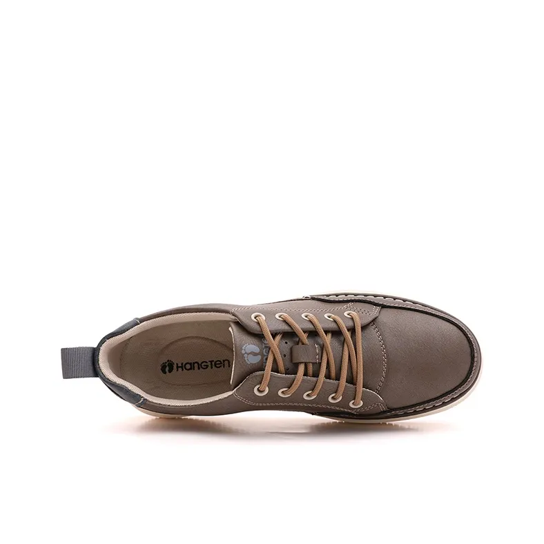 HANG TEN Slip Resistant Low Top Skateboard Shoes Men's Gray-2