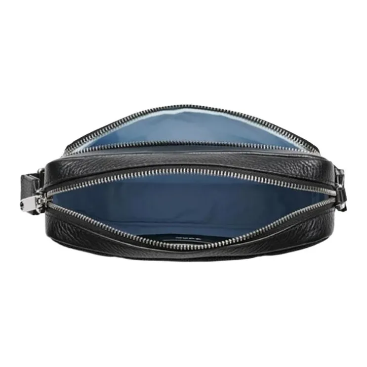 Ecco Cow Leather Camera Bag Shoulder Bag Crossbody Bag Small Size Women's Black-4