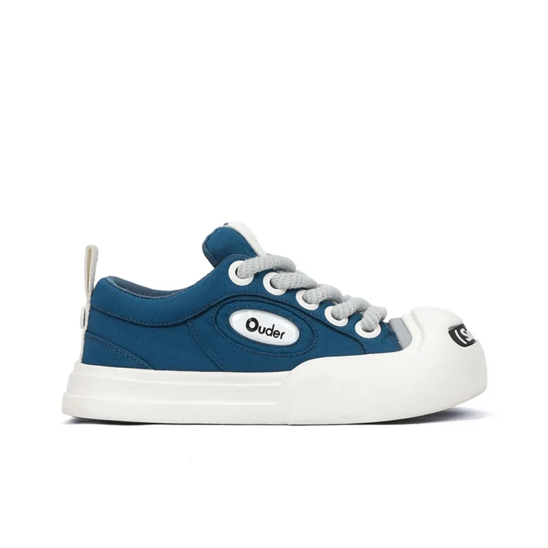Ouder Smiler Skateboard Shoes Unisex Low Top Blue/White-1