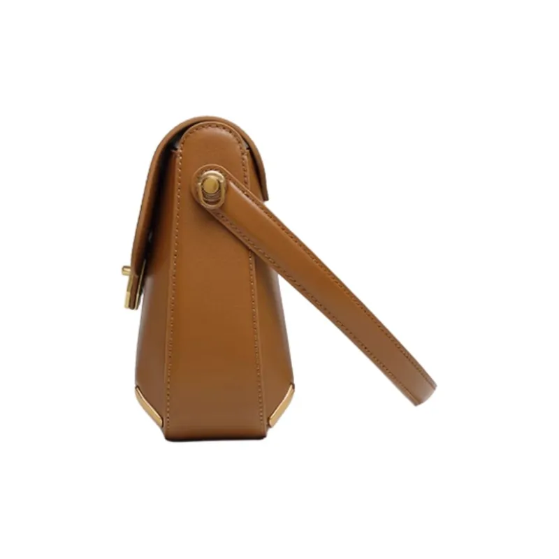 PIERRE CARDIN Top Grain Cow Leather Shoulder Bag Crossbody Bag Handbag Medium Size Women's Brown/Black/Burgundy-3