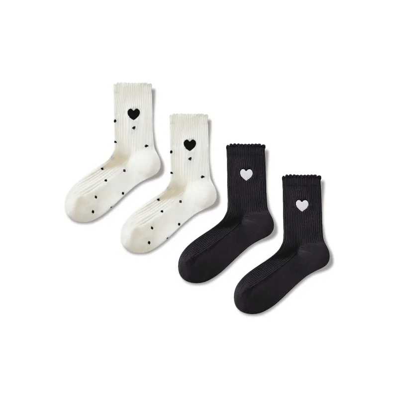 JIAZINI Mid Calf Socks Women's 4 Pack-2