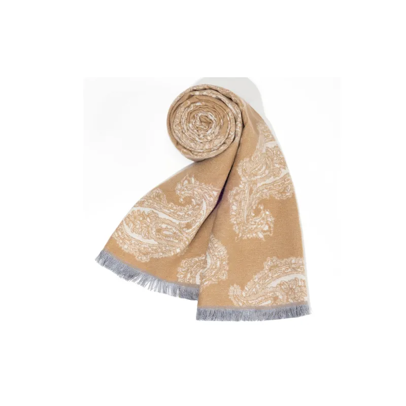 Shanghai Story 100% Mulberry Silk Knit Scarves Men's Multiple Colors-4
