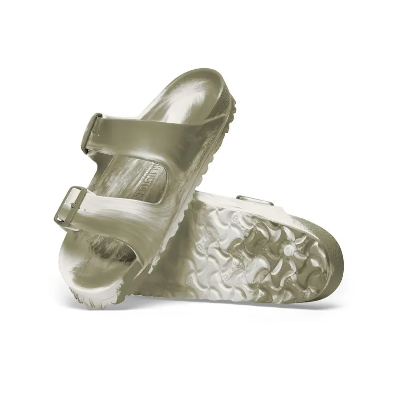 Birkenstock Arizona EVA Abrasion Resistant Slide Slippers Unisex White Khaki-4